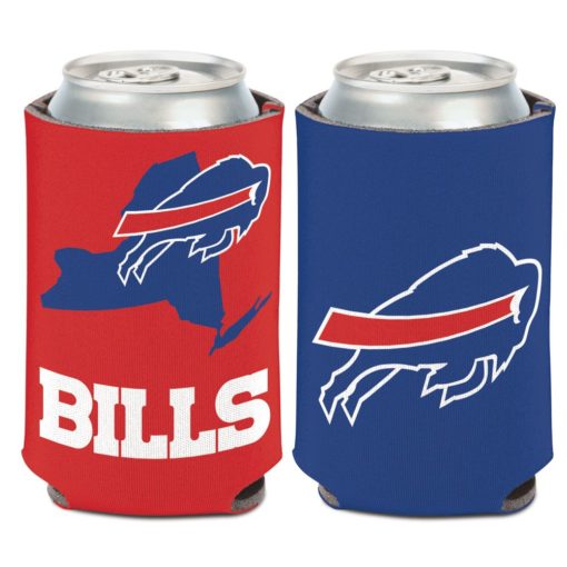 Buffalo Bills 12 oz State Blue Red Can Cooler Holder