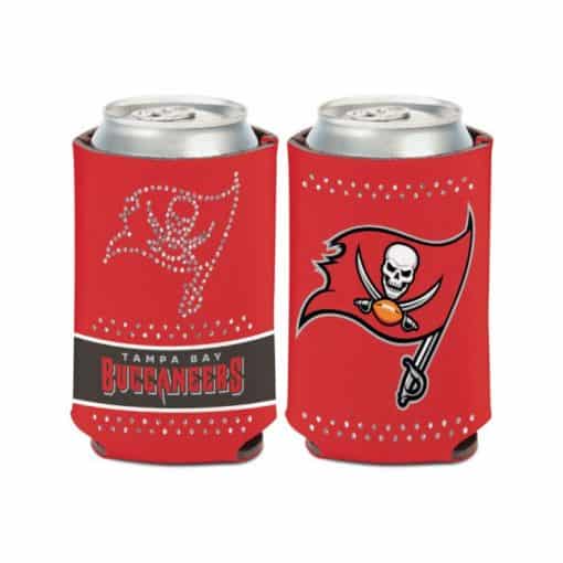 Tampa Bay Buccaneers 12 oz Bling Red Can Cooler Holder