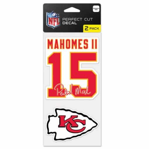 Kansas City Chiefs Set of 2 Die Cut 4" x 4" Decals Patrick Mahomes II