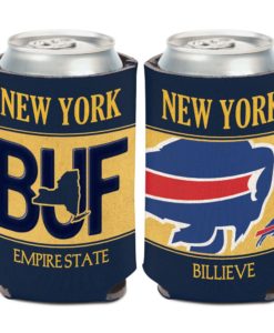 Buffalo Bills 12 oz State Plate Navy Can Cooler Holder