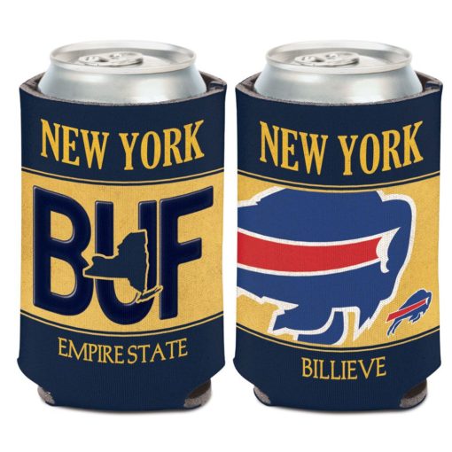 Buffalo Bills 12 oz State Plate Navy Can Cooler Holder