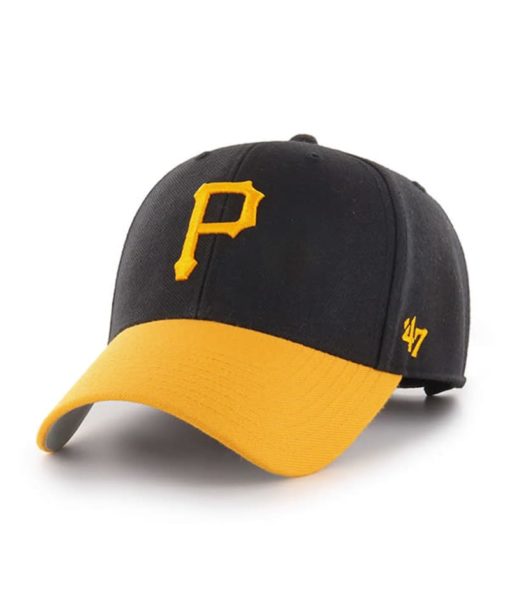 Pittsburgh Pirates 47 Brand Black Yellow MVP Adjustable Hat