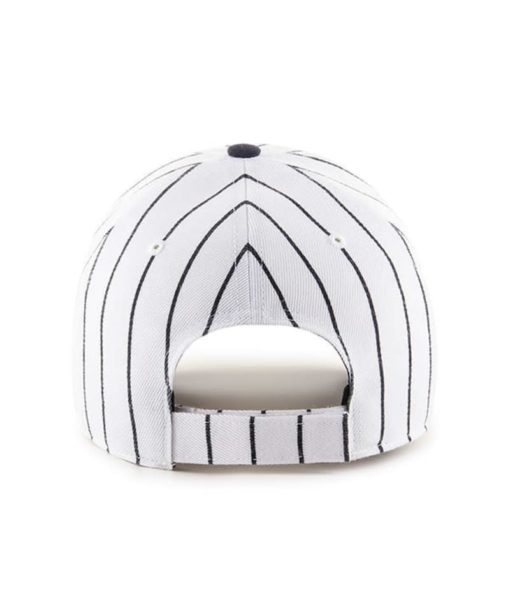 New York Yankees 47 Brand White Navy Pinstripe MVP Adjustable Hat - Image 2
