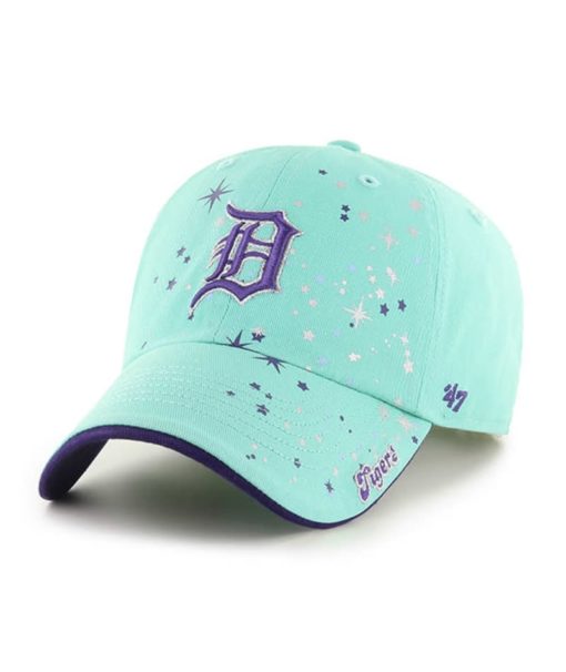 Detroit Tigers YOUTH Girls 47 Brand Tiffany Blue Stardust Adjustable Hat
