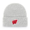 Wisconsin Badgers 47 Brand Gray Brain Freeze Cuff Knit Hat