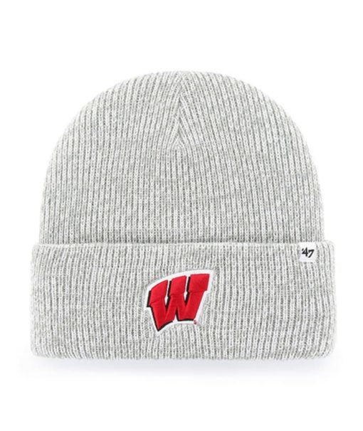 Wisconsin Badgers 47 Brand Gray Brain Freeze Cuff Knit Hat