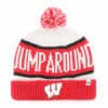 Wisconsin Badgers 47 Brand White Red Calgary Cuff Knit Hat
