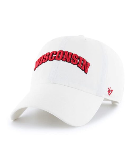 Wisconsin Badgers 47 Brand Script White Clean Up Adjustable Hat