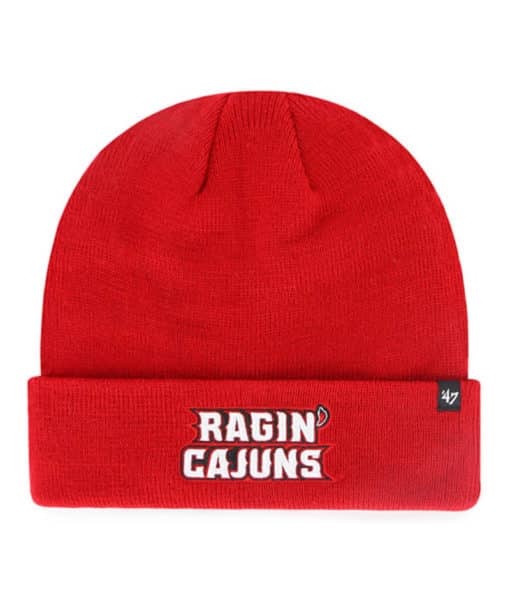 Louisiana Ragin Cajuns 47 Brand Red Raised Cuff Knit Beanie Hat