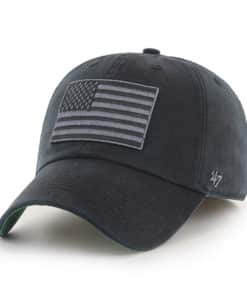 Operation Hat Trick 47 Brand USA Flag Black Franchise Fitted Hat