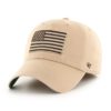 Operation Hat Trick 47 Brand USA Flag Khaki Franchise Fitted Hat