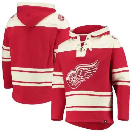 Detroit Red Wings Men's 47 Brand Vintage Red Pullover Jersey Hoodie