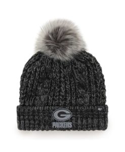 Green Bay Packers Women's 47 Brand Black Arctic Meeko Cuff Knit Hat