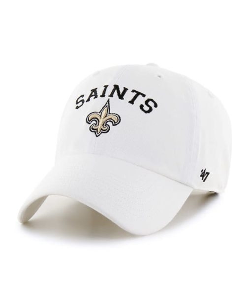 New Orleans Saints 47 Brand Arch White Clean Up Adjustable Hat