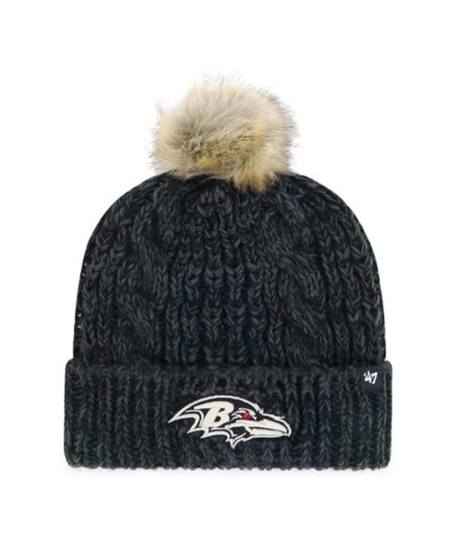 Baltimore Ravens Women's 47 Brand Black Meeko Cuff Knit Hat