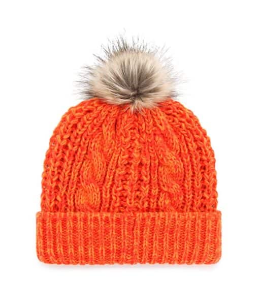Cleveland Browns Women's 47 Brand Orange Meeko Cuff Knit Hat - Image 2