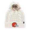 Cleveland Browns Women's 47 Brand Orange White Cream Meeko Cuff Knit Hat