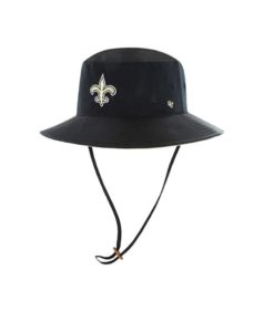 New Orleans Saints 47 Brand Black Panama Bucket Hat