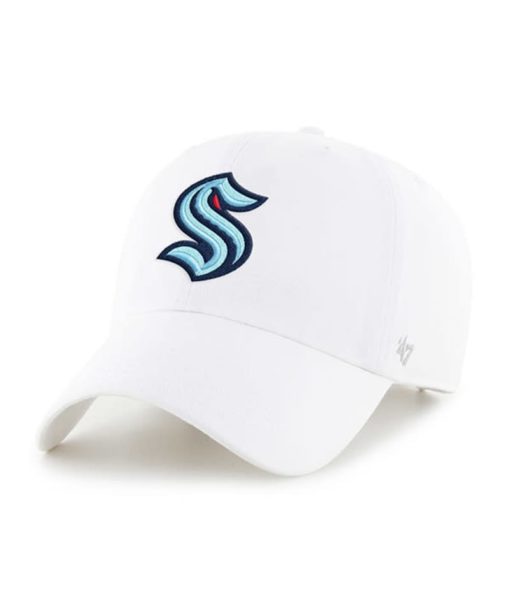 Seattle Kraken 47 Brand White Clean Up Adjustable Hat