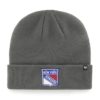 New York Rangers 47 Brand Charcoal Raised Cuff Knit Hat