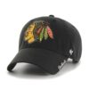 Chicago Blackhawks Women's 47 Brand Sparkle Black Clean Up Adjustable Hat