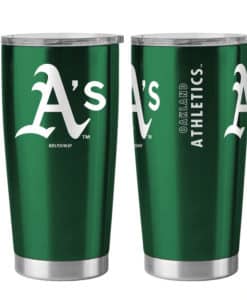 Oakland Athletics Ultra Green 20 oz Travel Tumbler