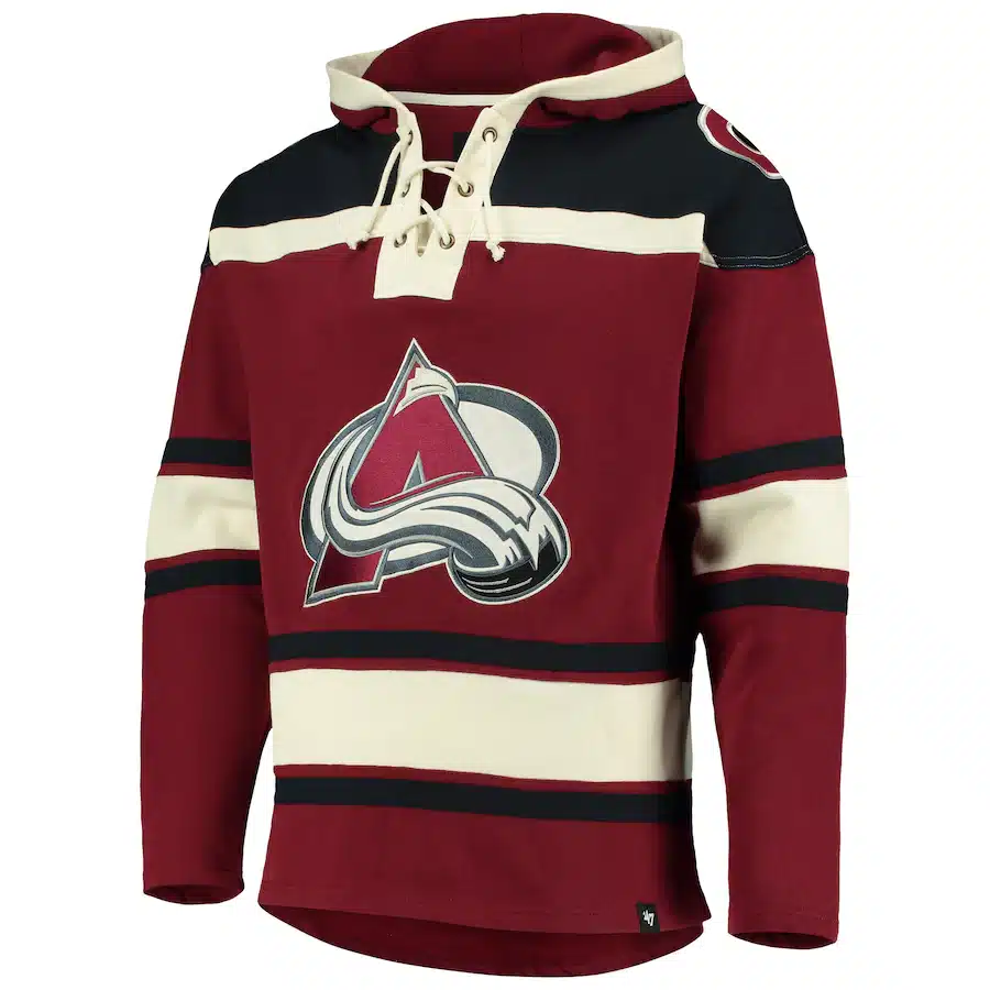 Colorado Avalanche Men's 47 Brand Cardinal Pullover Jersey Hoodie - Detroit  Game Gear