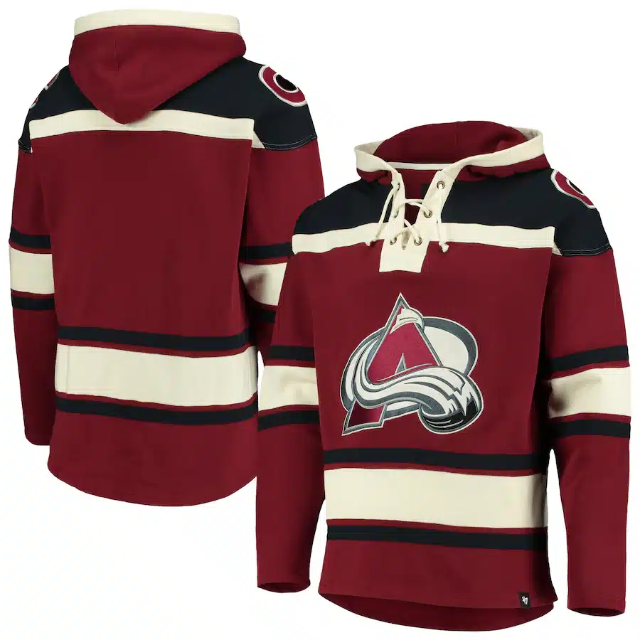 Men's &47 Burgundy Colorado Avalanche Superior Lacer Pullover Hoodie
