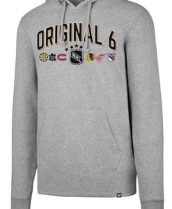 Original Six Men's 47 Brand Slate Gray Pullover Hoodie