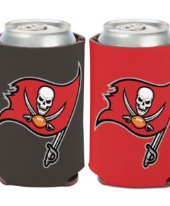 Tampa Bay Buccaneers 12 oz Red Black Logo Can Cooler Holder