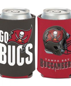 Tampa Bay Buccaneers 12 oz Red Black Slogan Can Cooler Holder