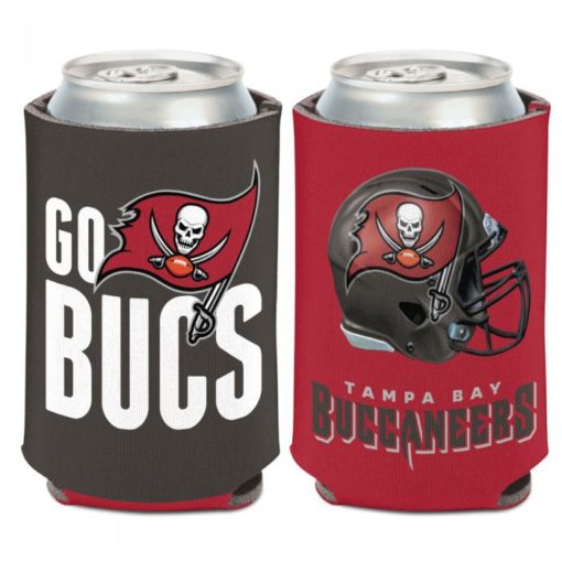 Tampa Bay Buccaneers 12 oz Red Black Slogan Can Cooler Holder