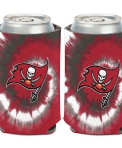 Tampa Bay Buccaneers 12 oz Red Black Tie Dye Can Cooler Holder
