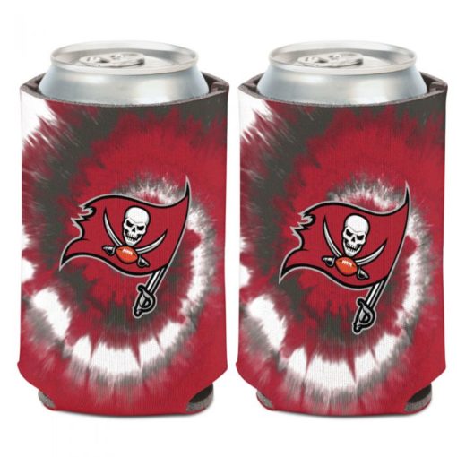 Tampa Bay Buccaneers 12 oz Red Black Tie Dye Can Cooler Holder