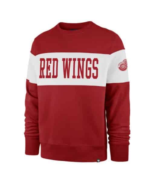 Detroit Red Wings Men's 47 Brand Red Crew Long Sleeve Pullover