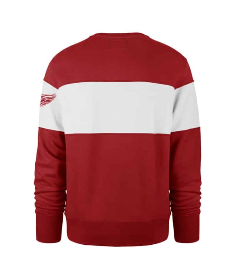 Gordie Howe Detroit Red Wings Men's 47 Brand Vintage Red Pullover Jersey Hoodie - Large