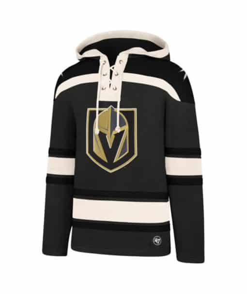 Vegas Golden Knights Men's 47 Brand Charcoal Pullover Jersey Hoodie