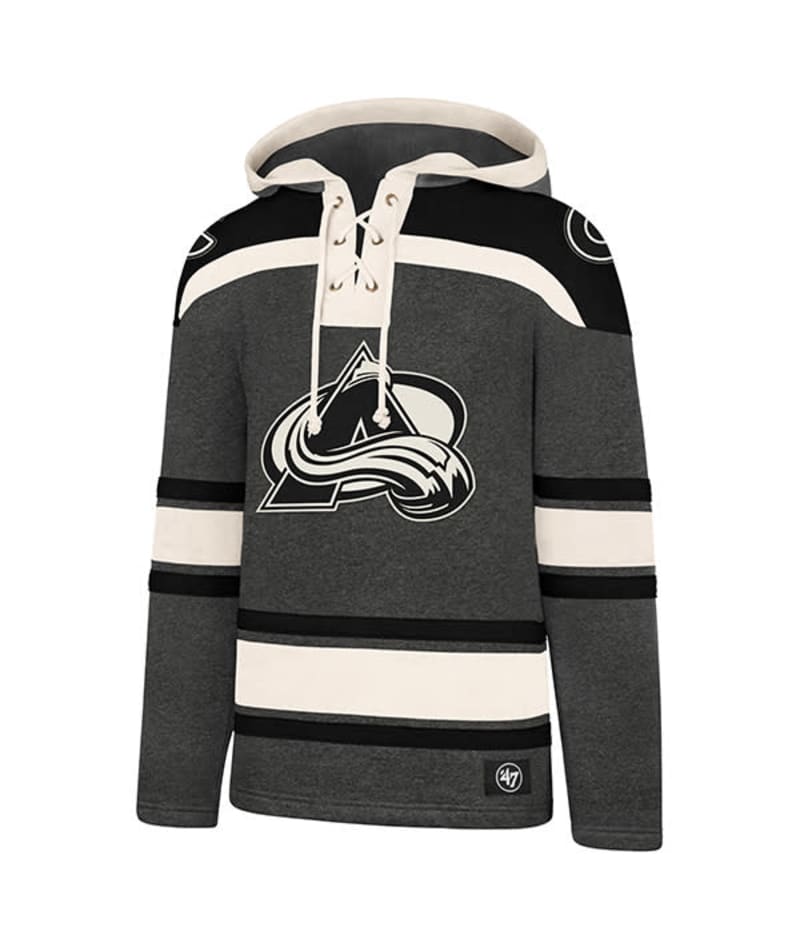 Colorado Avalanche Men's 47 Brand Charcoal Pullover Jersey Hoodie