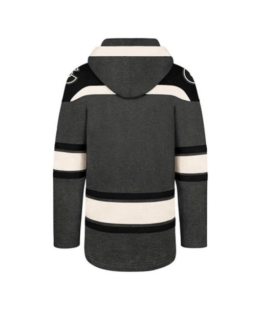 Colorado Avalanche Men's 47 Brand Charcoal Pullover Jersey Hoodie - Image 2
