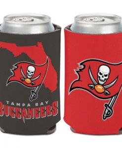 Tampa Bay Buccaneers 12 oz Florida Shape Red Can Cooler Holder