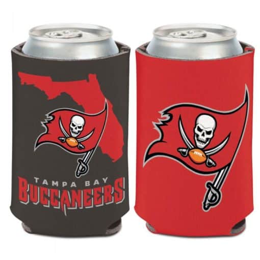 Tampa Bay Buccaneers 12 oz Florida Shape Red Can Cooler Holder