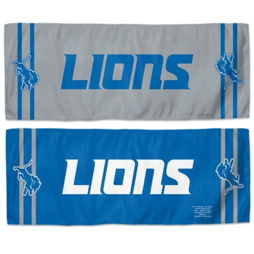 Detroit Lions Blue Gray 12" x 30" 2 Sided Cooling Towel
