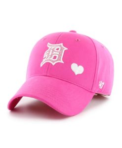Detroit Tigers INFANT Baby Girls 47 Brand Sugar Pink Stretch Fit Hat