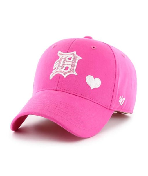 Detroit Tigers INFANT Baby Girls 47 Brand Sugar Pink Stretch Fit Hat