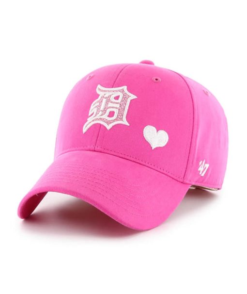 Detroit Tigers INFANT Baby Girls 47 Brand Sugar Pink Stretch Fit Hat