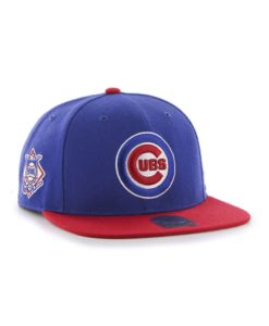 Chicago Cubs 47 Brand Blue Red Sure Shot Snapback Hat