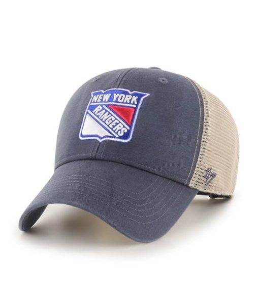 New York Rangers 47 Brand Vintage Navy MVP Mesh Snapback Hat