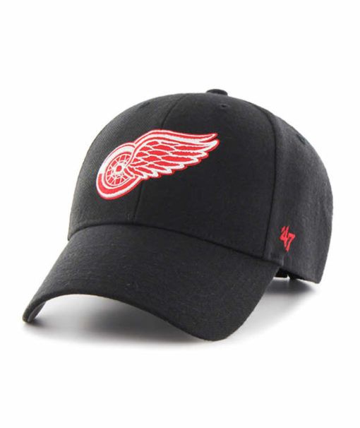 Detroit Red Wings 47 Brand Black MVP Adjustable Hat