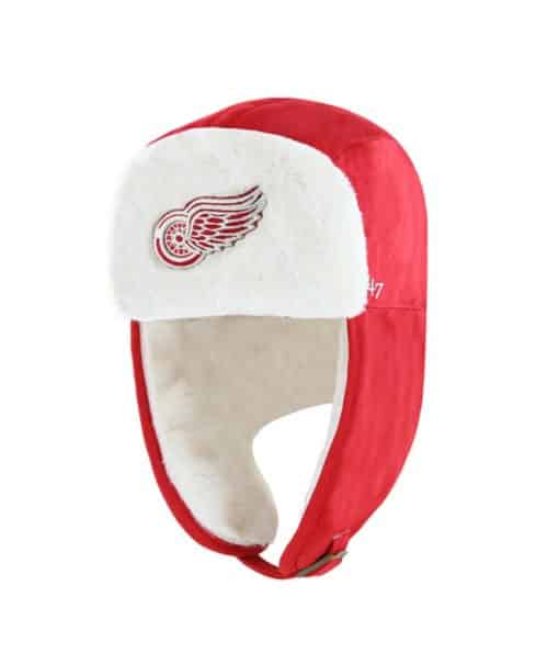 Detroit Red Wings 47 Brand Red Trapper Knit Winter Hat