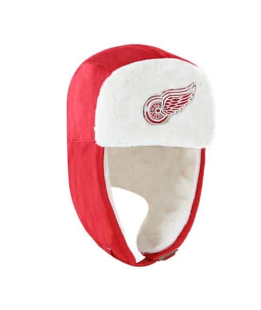 Detroit Red Wings 47 Brand Red Trapper Knit Winter Hat - Image 5
